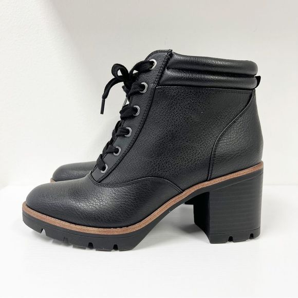 Naturalizer Shoes - Naturalizer Black Lug Sole Lace Up Booties 7.5 Madalynn 3